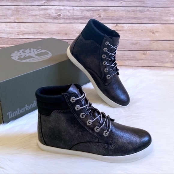 Timberland Women’s Black Metallic Dausette Sneaker Boots - Picture 1 of 6